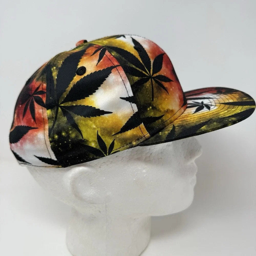 NWT‎ Oddities 3000 Rastafarian Weed Leaf Adjustable Snapback Hat Cap Bob Marley